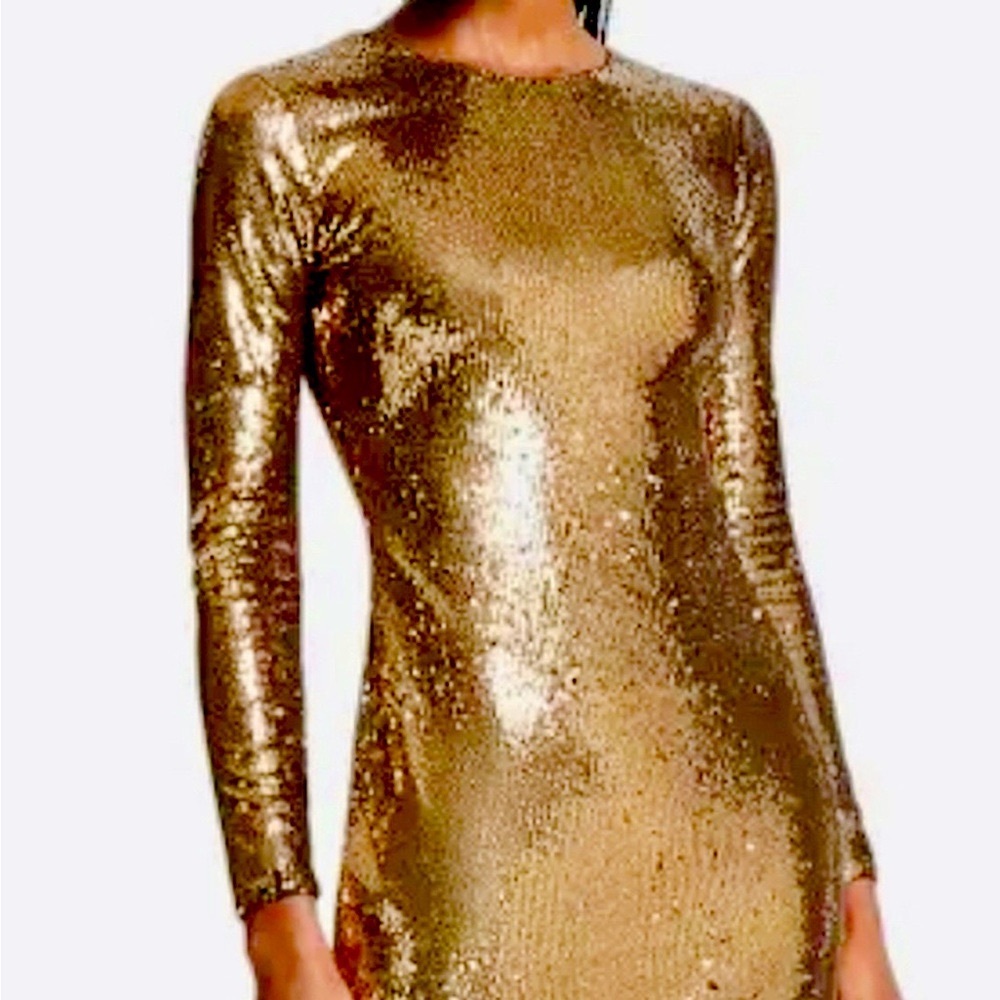 Michael Kors Sequence Gold Dress